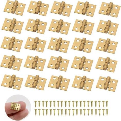 50 Mini-scharniere, Kleine Messingscharniere, Miniaturscharniere Und 200 Schrauben