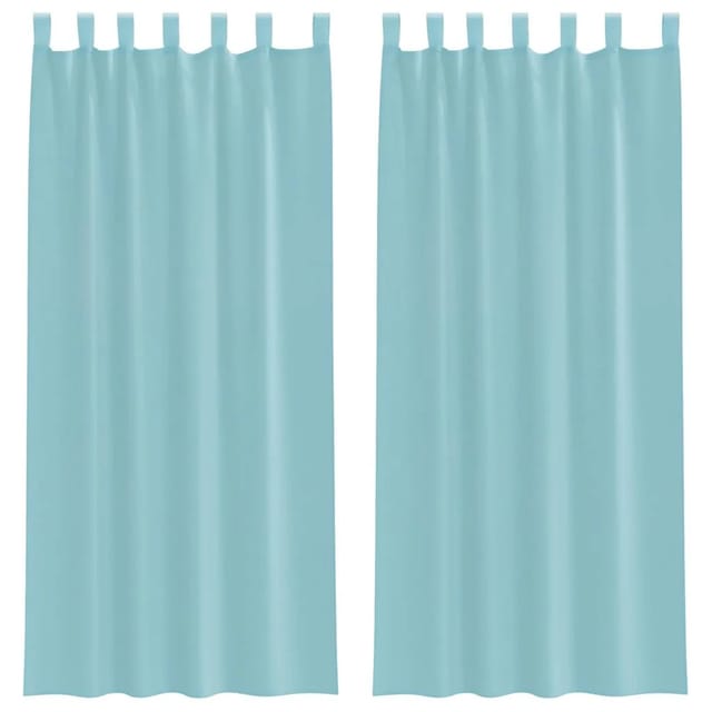 vidaXL Voile Vorhänge mit Schlaufen 2 Stk Türkis 140x245 cm 4102329