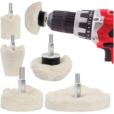 6-teiliges Set Polierscheiben Für Bohrmaschinen – Polierscheiben Für Metall, Aluminium, Edelstahl, Chrom, Glas Und Heimwerkerprojekte