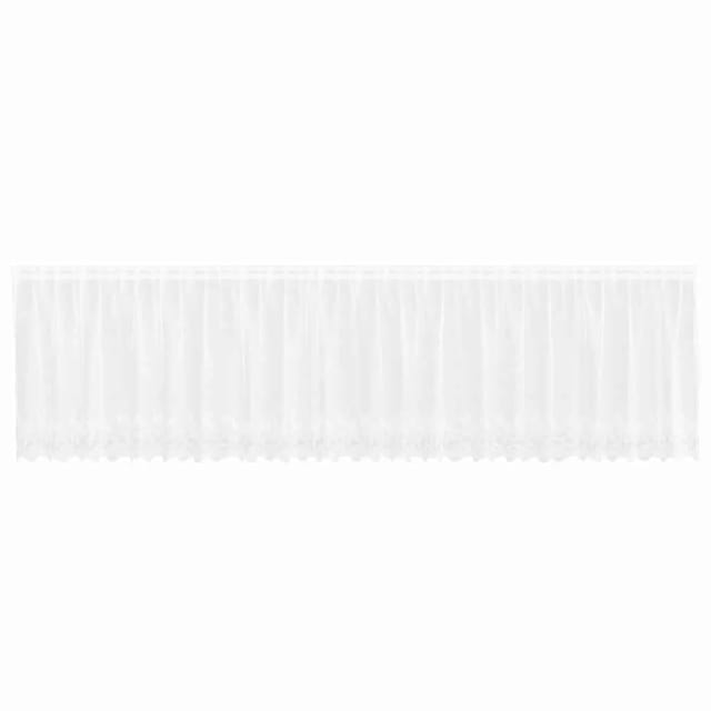 vidaXL Spitzenvorhang mit Vorhängen Weiß 600x100cm Polyester 4107814
