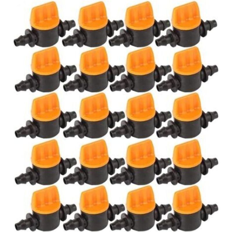 Absperrventil Für Tropfbewässerung, Für 1/4 Zoll (4 Mm/7 Mm) Universal-schlauchanschluss, 20 Stück