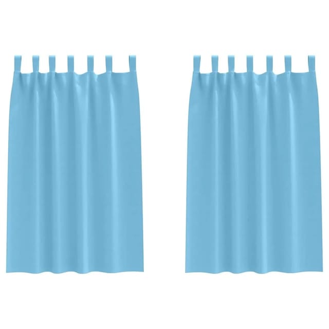 vidaXL Verdunkelungs-Vorhänge mit Ringen Himmelblau Polyester 4107544