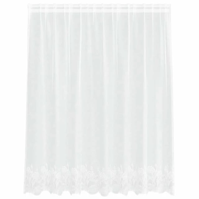 vidaXL Spitzenvorhang mit Vorhängen Weiß 200x180cm Polyester 4107766