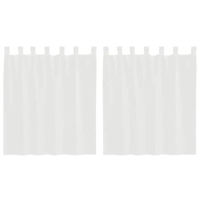 vidaXL Voile Vorhänge mit Stangentaschen 2 Stk Weiß 4102241