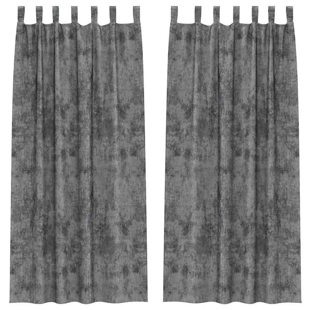 vidaXL Vorhänge 2 Stk Grau 225 x 140 cm Samt 4107725