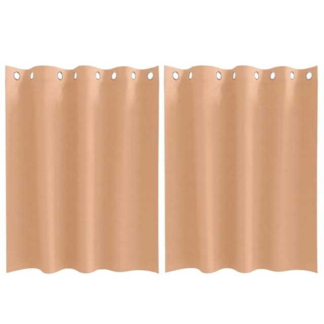 vidaXL Verdunkelungs-Vorhänge mit Ringen Hellbraun Polyester 4107368