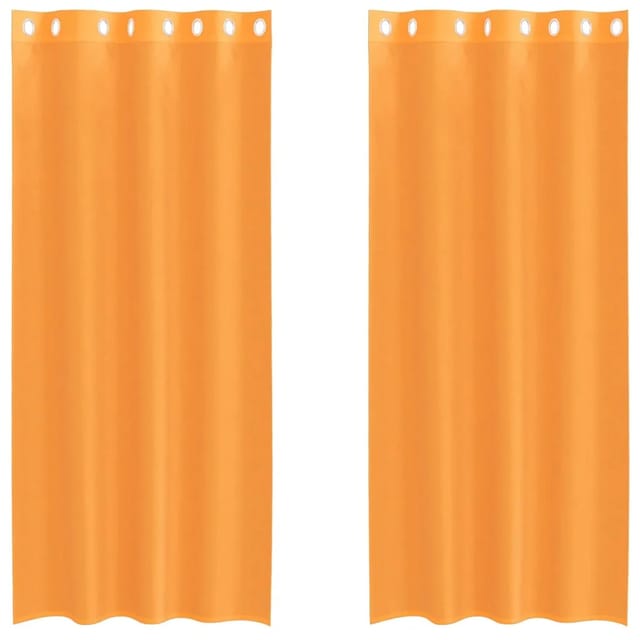vidaXL Voile Vorhänge mit Ösen 2 Stk Orange 140x225 cm 4102091