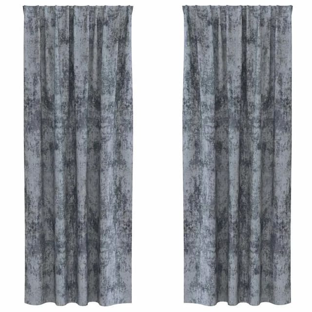 vidaXL Vorhänge 2 Stk Silbergrau 245 x 140 cm Samt 4107686
