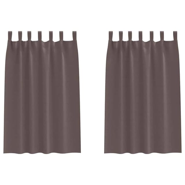 vidaXL Verdunkelungs-Vorhänge mit Ringen Dunkelbraun Polyester 4107554