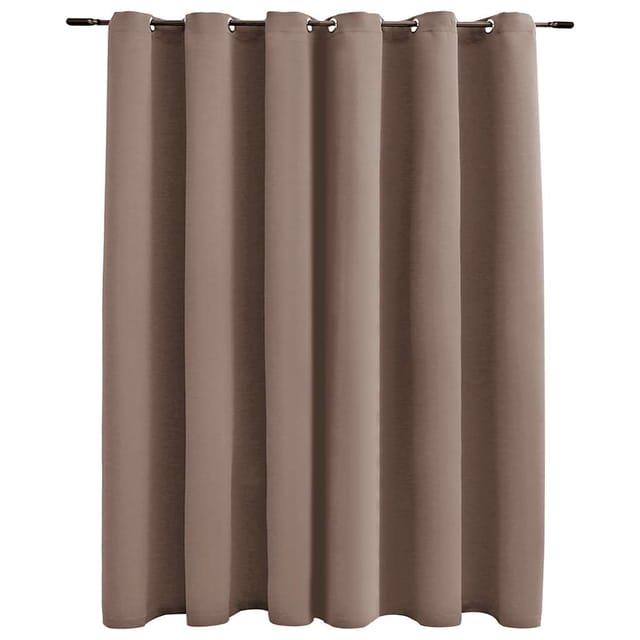 vidaXL Verdunkelungsvorhang mit Metallösen Taupe 290 x 245 cm 134437