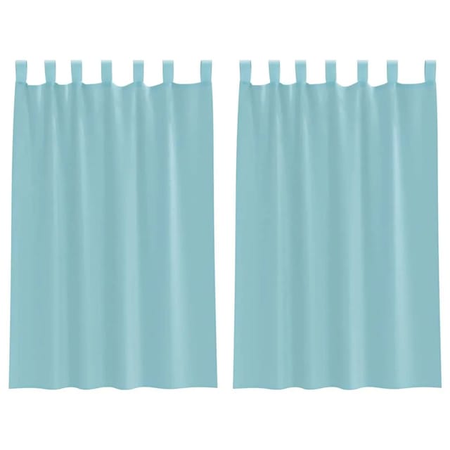 vidaXL Voile Vorhänge mit Schlaufen 2 Stk Türkis 140x175 cm 4102327
