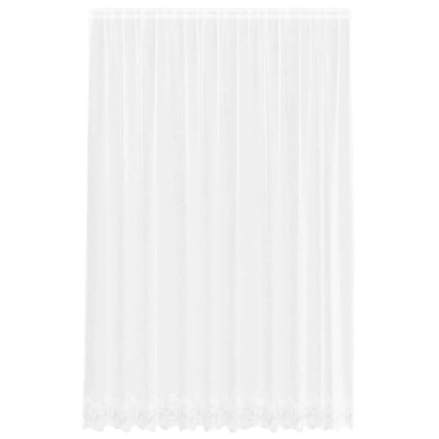 vidaXL Spitzenvorhang mit Vorhängen Weiß 300x260cm Polyester 4107784
