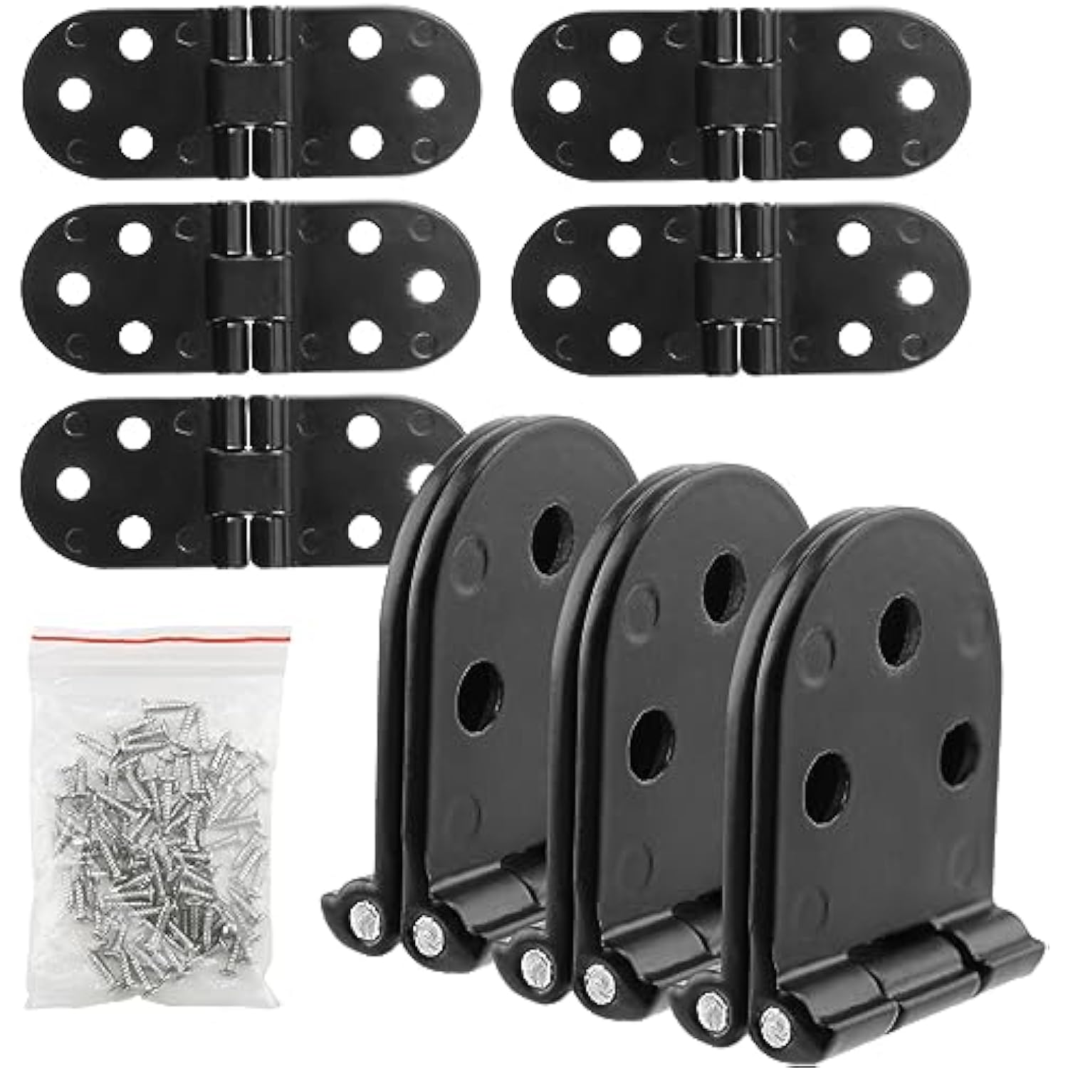 Ccykxa 8 Pièces Flip Top Charnière Avec Vis, Charnière Pliante, Pour Table Pliante, Armoire, Caisse En Bois, Portes, (noir)