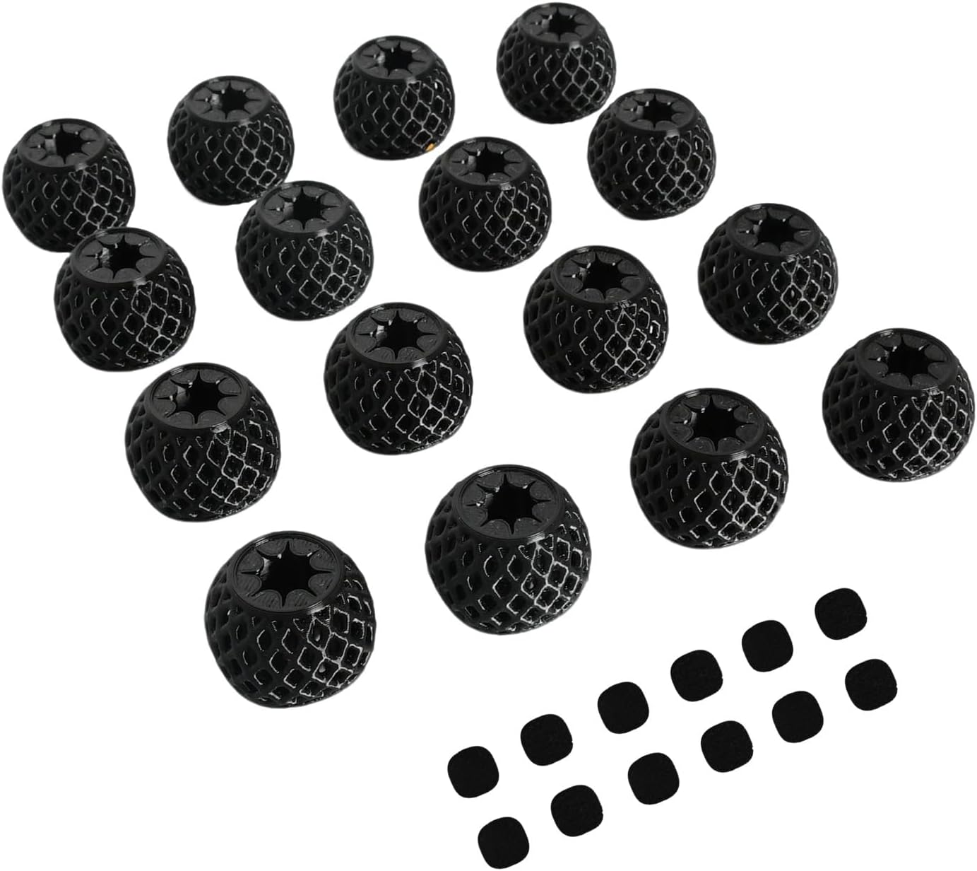 Ccykxa 16 Pièces Antiderapant Protection Pied De Chaise Avec Feutre Épaissi 10-15mm Ronds Chaussette Chaise Pour Pieds De Chaise En 3d Ajourée Noir Réduire Les Rayures Pour Tables Salle À Manger Burea