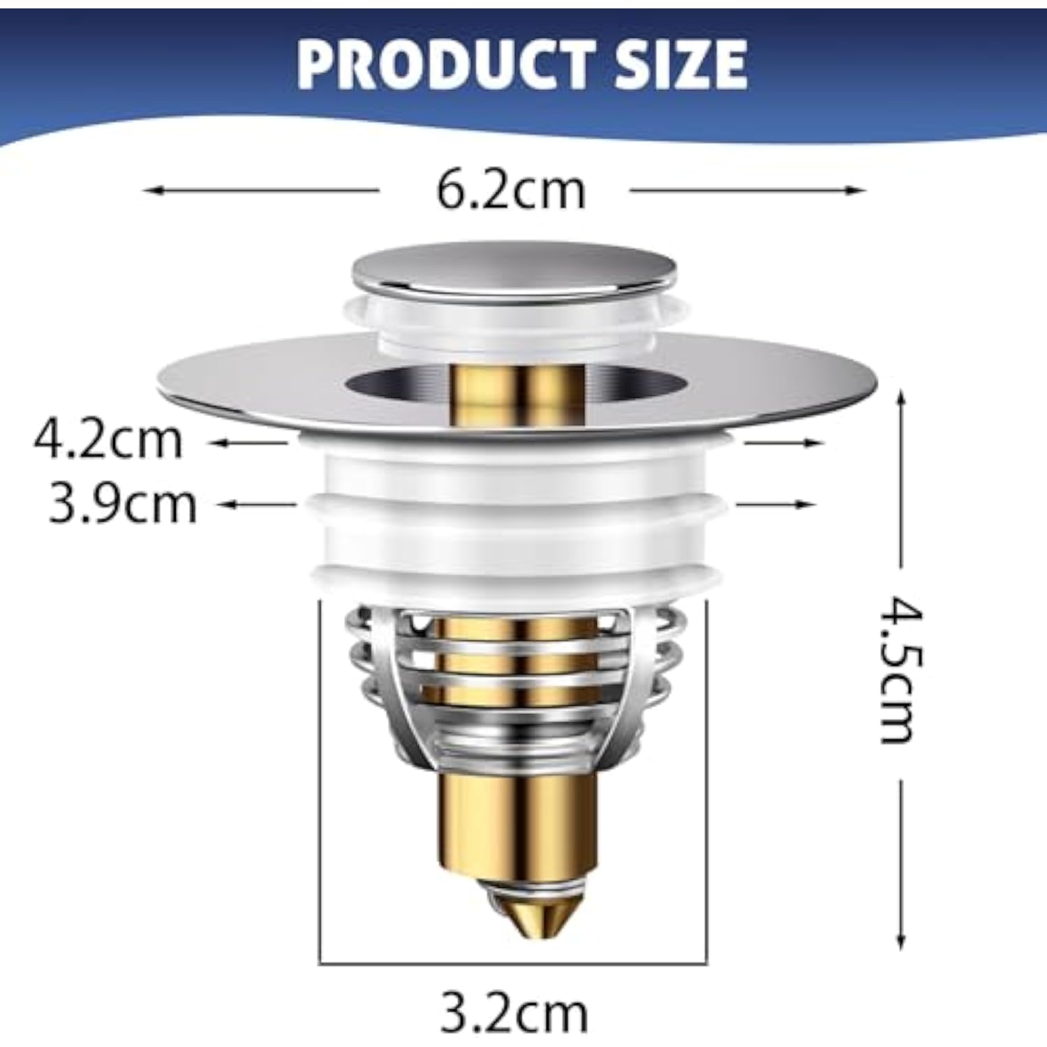 Ccykxa Bonde De Lavabo 2 Pièces, 32-42mm Bouchon Lavabo Universel, Accélère Le Drainage Sans Colmatage Bouchon Baignoire Pour Lavabo Cuisine