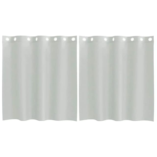 vidaXL Voile Vorhänge mit Ösen 2 Stk Hellgrau 140x140 cm 4102107