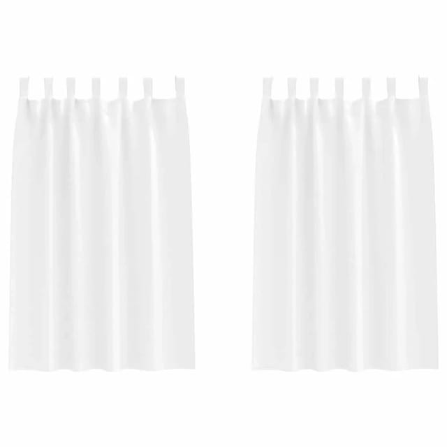 vidaXL Verdunkelungs-Vorhänge mit Ringen Reinweiß Polyester 4107604