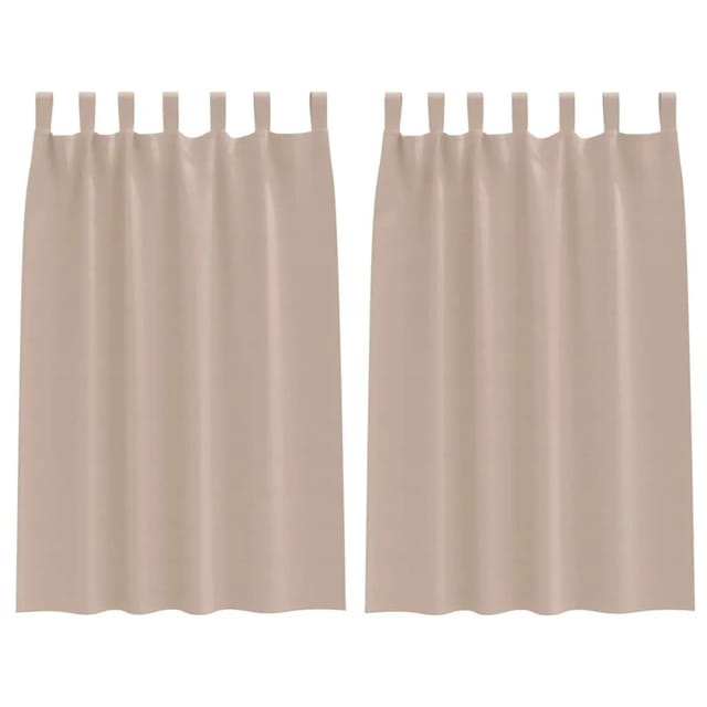 vidaXL Verdunkelungs-Vorhänge mit Ringen Taupe Polyester 4107549