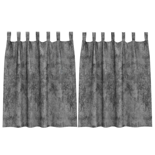 vidaXL Vorhänge 2 Stk Grau 140 x 140 cm Samt 4107723