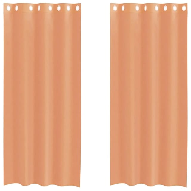 vidaXL Voile Vorhänge mit Ösen 2 Stk Terrakotta 4102140
