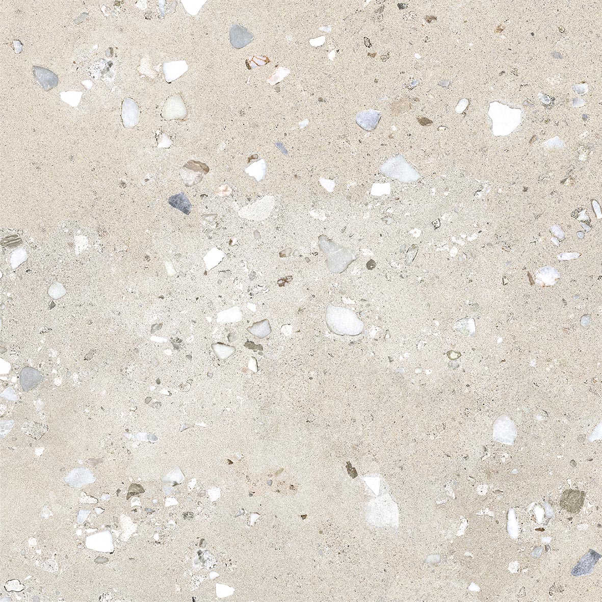 Feinsteinzeug Terrazzo Steinoptik Elfenbein 60x60 - Ei6084 (ceramishop.de)