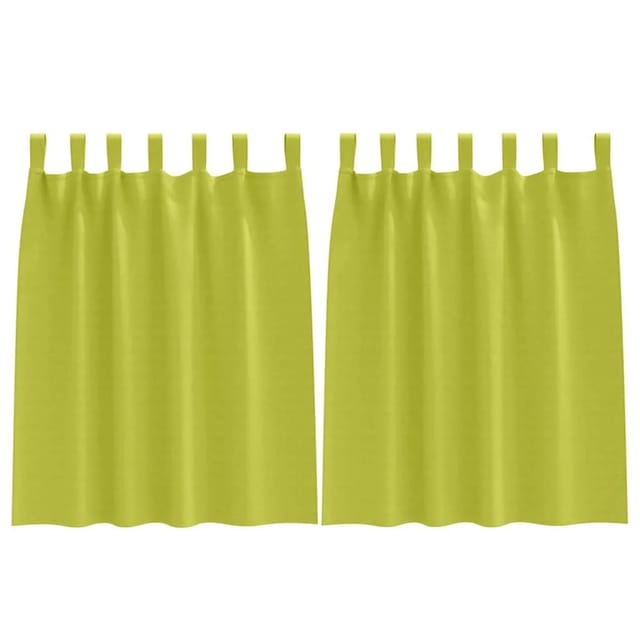 vidaXL Verdunkelungs-Vorhänge mit Ringen Grün Polyester 4107608