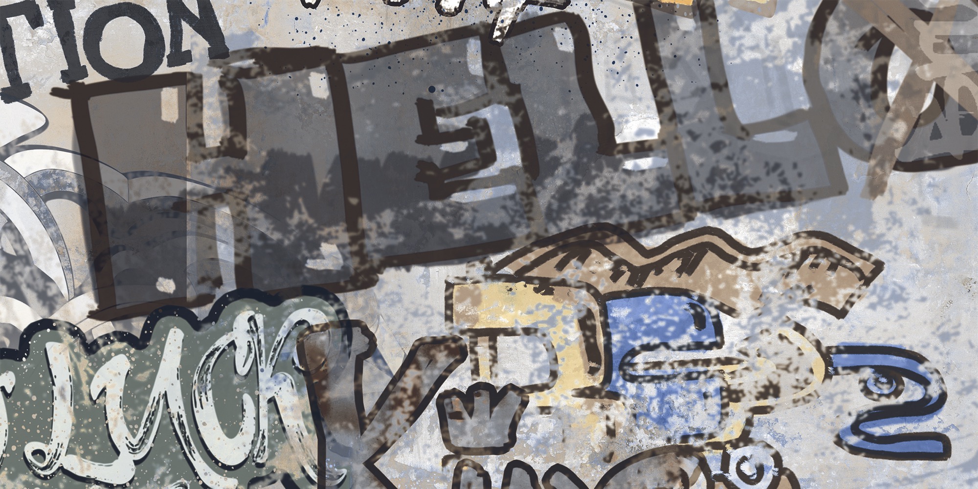 Wandfliese Aus Feinsteinzeug Decorato Graffiti Grau Rt 60x120 - Eggy1707 (ceramishop.de)