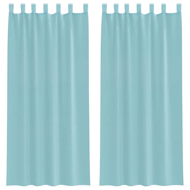 vidaXL Voile Vorhänge mit Schlaufen 2 Stk Türkis 140x225 cm 4102328