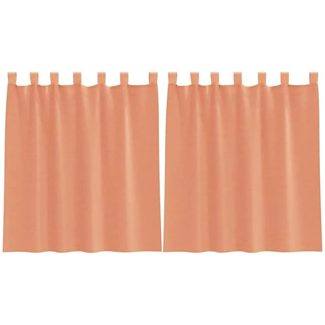 vidaXL Voile Vorhänge mit Schlaufen 2 Stk Terrakottarot 140x140 cm 4102321