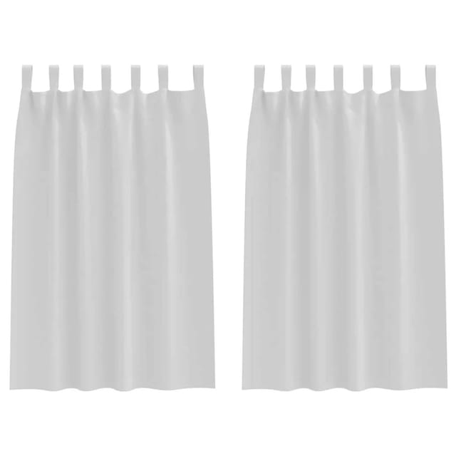 vidaXL Verdunkelungs-Vorhänge mit Ringen Helles Grau Polyester 4107569