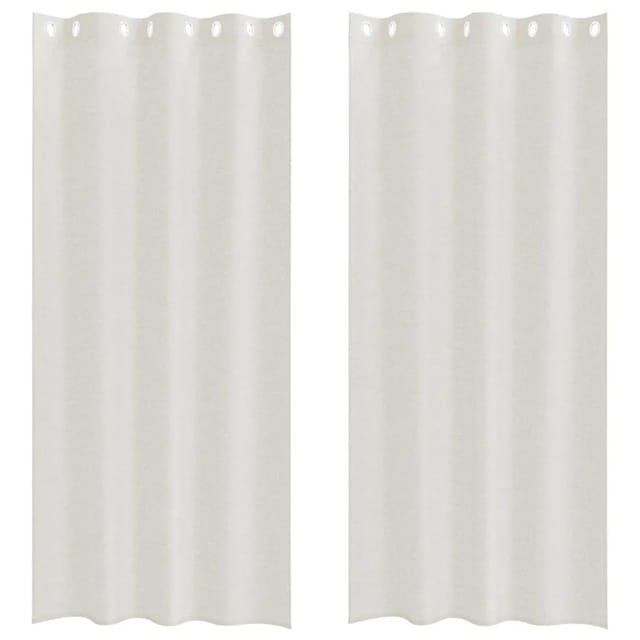 vidaXL Voile-Vorhänge 2 Stk Creme 140x225cm Polyester 4107989