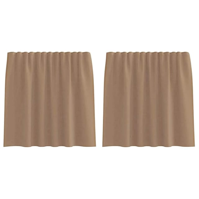 vidaXL Voile Vorhänge mit Stangentaschen 2 Stk Hellbraun 4102221