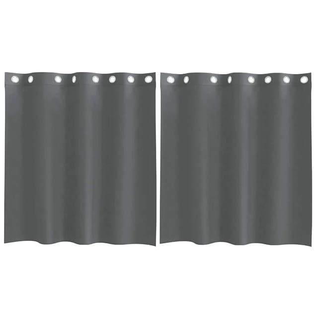 vidaXL Voile Vorhänge mit Ösen 2 Stk Dunkelgrau 140x140 cm 4102077