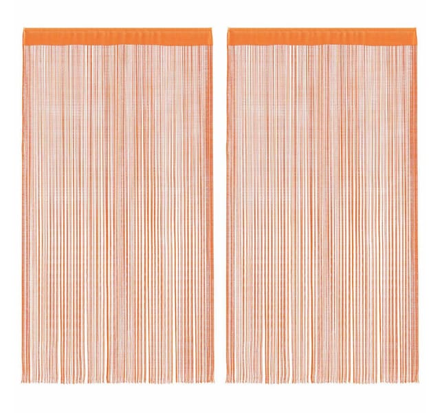vidaXL Fadenvorhänge 2 Stk Orange 140x250 cm 4102044