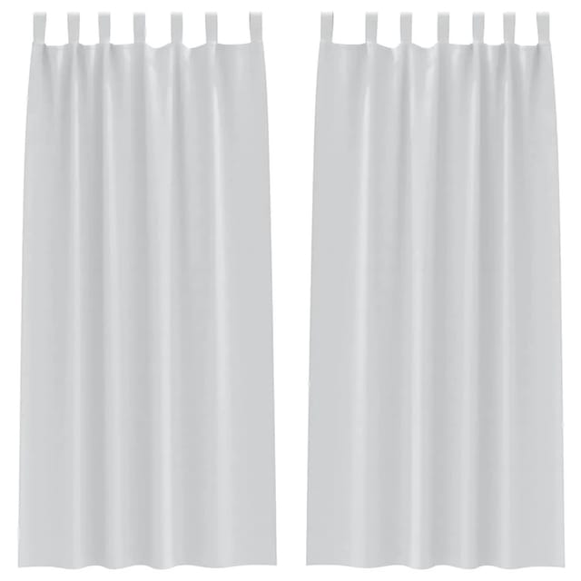 vidaXL Verdunkelungs-Vorhänge mit Ringen Helles Grau Polyester 4107572