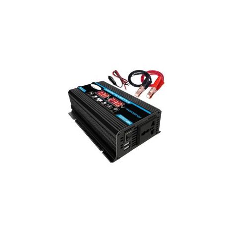 Lan-konverter 12 V Auf 220 V, Reiner Sinus-wechselrichter, 4000 W, Mit Fernbedienung Und Zwei Ac-steckdosen Für Wohnmobil, Auto Und Lkw