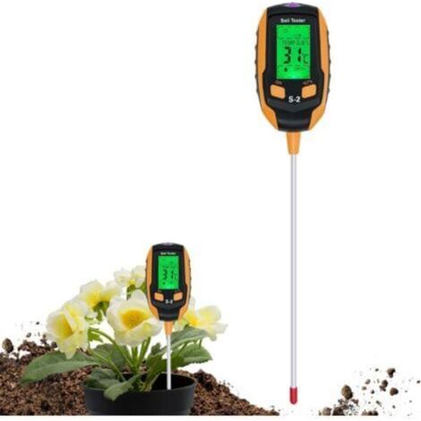 Lan Boden-ph-meter 4-in-1 Digitaler Bodentester, Feuchtigkeitsmesser, Pflanzenthermometer, Feuchtigkeitsmesser Für Topfpflanzen, Gärten, Rasenflächen