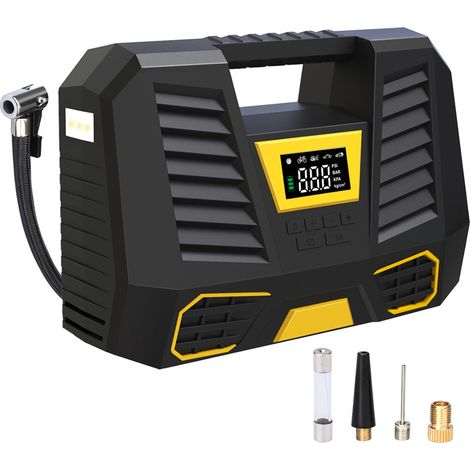 Lan 12v Automatischer Tragbarer Autoreifen-luftkompressor, Digitalanzeige, Led-licht, 1 Zylinder
