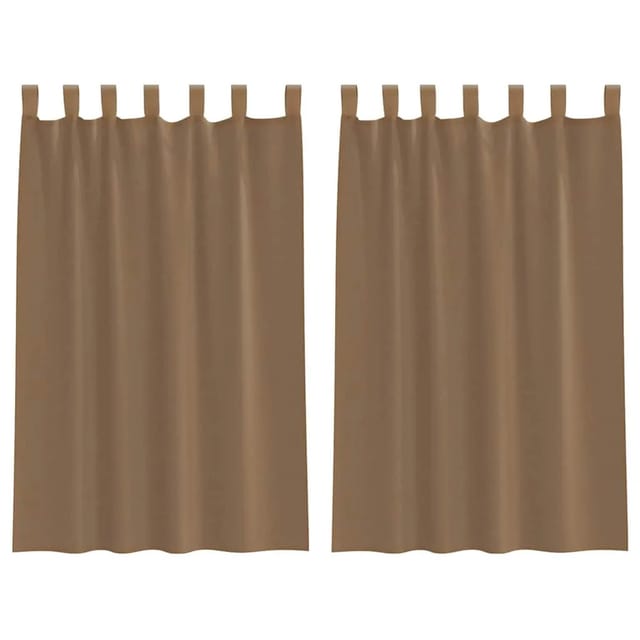 vidaXL Voile Vorhänge mit Schlaufen 2 Stk Hellbraun 140x175 cm 4102312