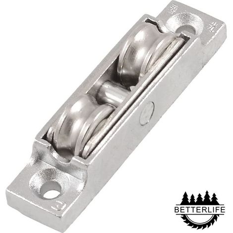 Lan 12-mm-metallachsen-doppelrollen Für Schiebefenster Und -türen, Verstärkte Zinklegierungsrolle, Flacher Boden, Verstellbare Doppelrolle, Außenrahmen