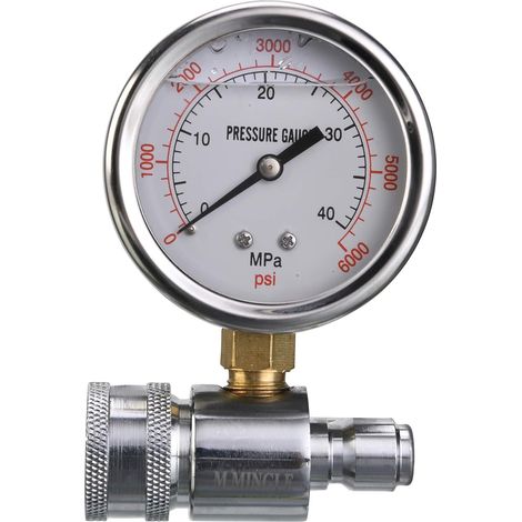 Manometer-set Für Hochdruckreiniger, 3/8"-schnellanschluss, 6000 Psi