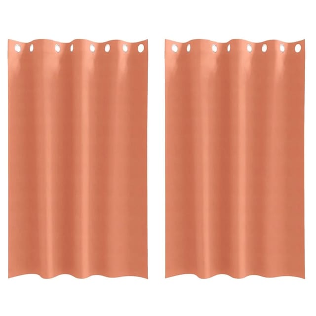 vidaXL Verdunkelungs-Vorhänge mit Ringen Terrakotta Polyester 4107414