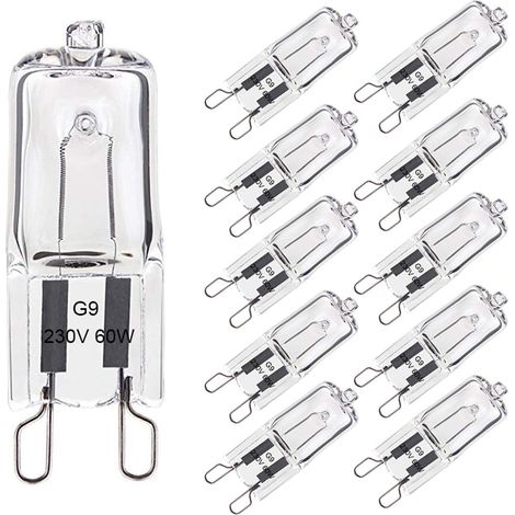 Lan G9 Halogenlampe 60w Warmweiß 2800k 680lm 230v Dimmbare Halogen-kapselglühbirne 10er-packung