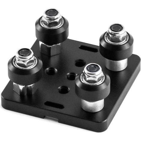 Kleines V-förmiges Rad Mit Platte, Passend Für 2020 V-nut-aluminiumprofile, Cnc- Und 3d-druckteile, Schwarz