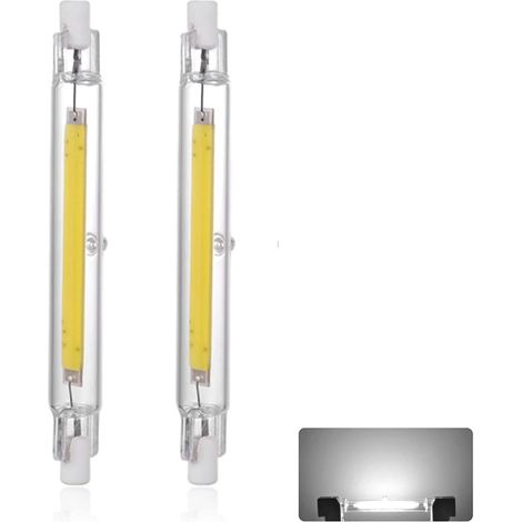 Lan R7s 118 Mm 20 W Dimmbare Led-lampe, Kaltweiß 6000 K, 2000 Lm, Entspricht Einer 200-w-halogenlampe (j118), 360° Lineare, Schlanke Cob-led-lampe Für Wand- Und Stehleuchten, 2er-pack