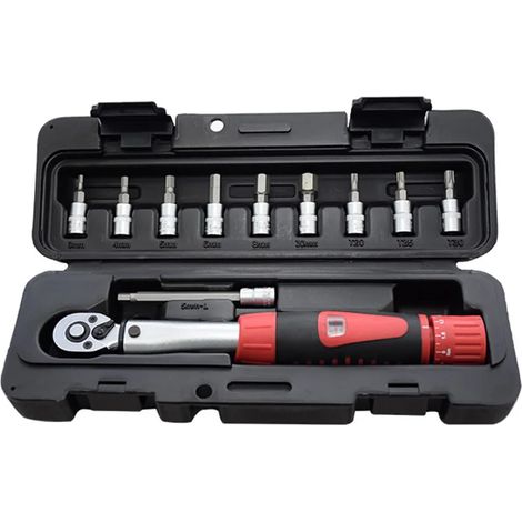 Lan 1 Satz 1/4-zoll-fahrraddrehmomentschlüssel Dr 2-24 Nm Fahrradreparatur-werkzeugset Mechanischer Ratschendrehmomentschlüssel Manueller Drehmomentschlüssel