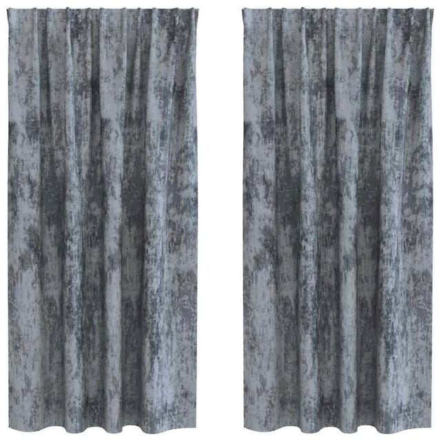 vidaXL Vorhänge 2 Stk Silbergrau 175 x 140 cm Samt 4107684