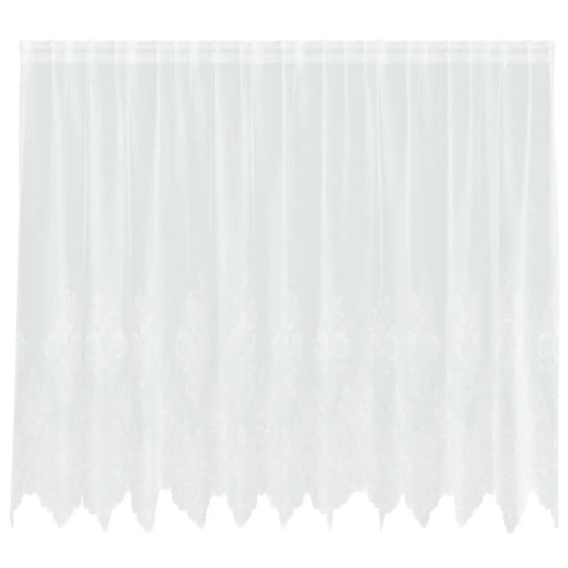 vidaXL Spitzenvorhang mit Vorhängen Weiß 300x180cm Polyester 4107896