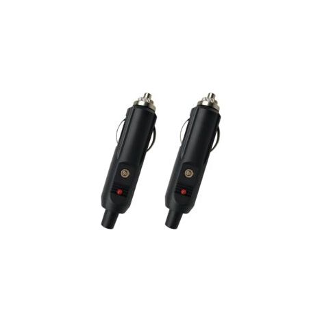Sollbry Lan Zigarettenanzünderstecker, Zigarettenanzünderadapter (männlich), Zigarettenanzünderanschluss, Zigarettenanzünderstecker (männlich), 2er-pack Zigarettenanzünderstecker (männlich), 15 A