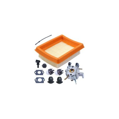 Lan Vergaser-reparatursatz Für Stihl Freischneider Fs120, Fs200, Fs020, Fs202, Fs300 Und Fs350, Bestehend Aus: Messer, Dichtung, Luftfilter, Kraftstoffleitung Und Vorförderpumpe.